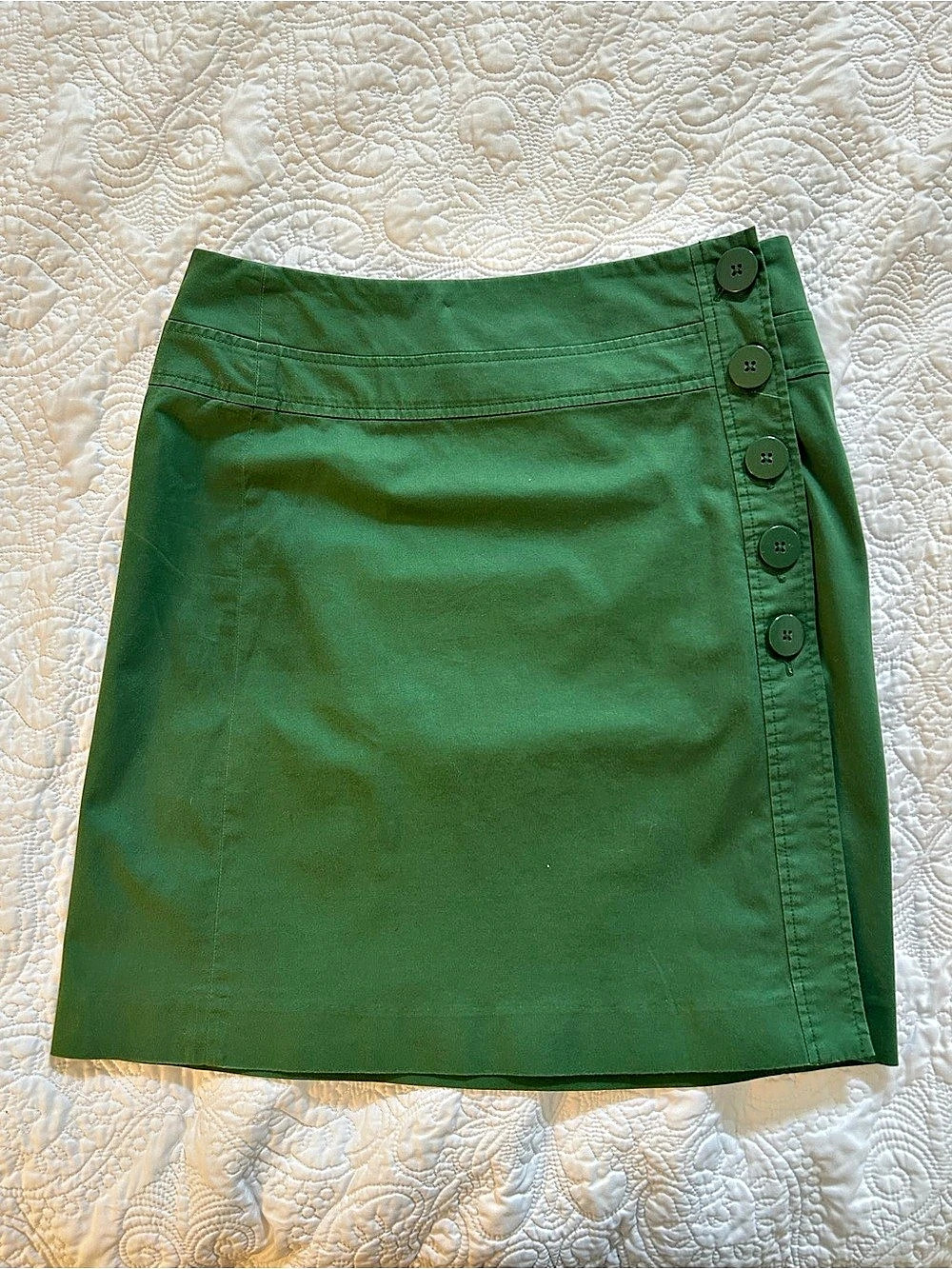 Talbots Women's Green Mini Skirt with Buttons